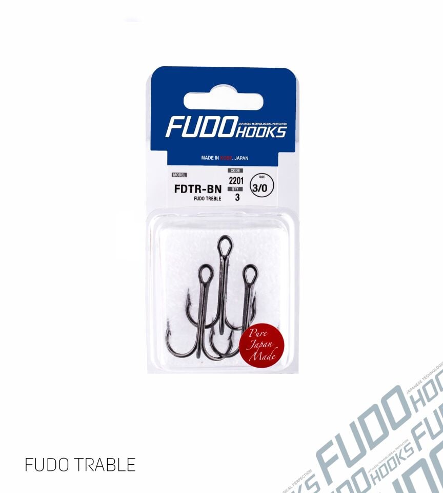 2201 FUDO TREBLE #3/0 BLACK NIKEL 3P