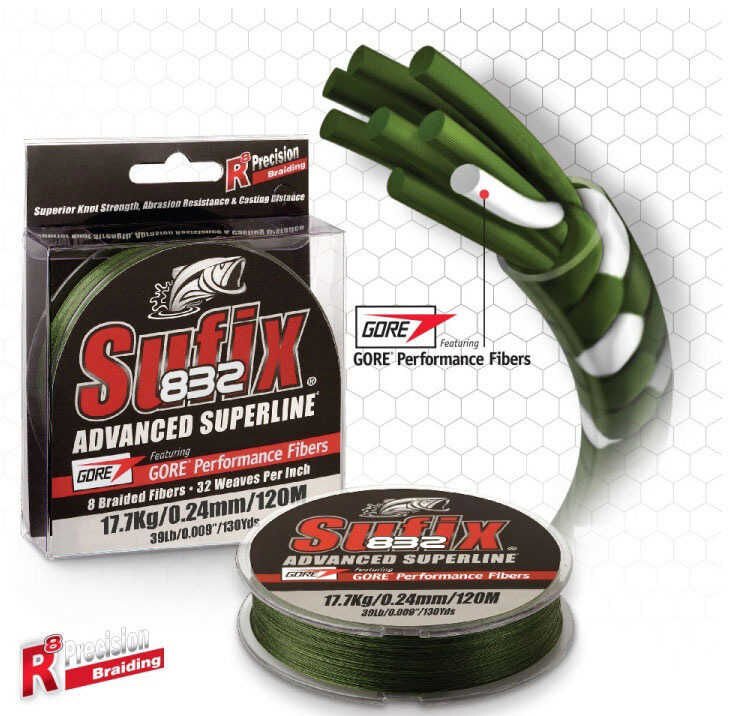 Sufix 832 Advanced İp Misina LOW VIS GREEN - 0.38MM - 250MT - 36KG