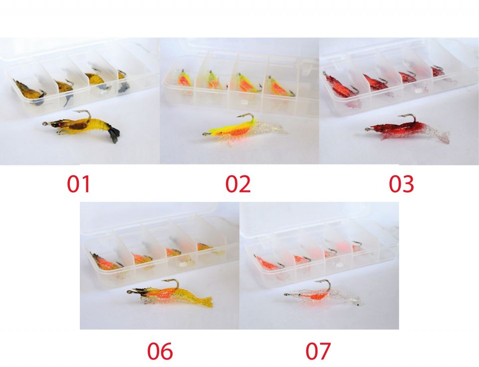 Captain 3062 Silikon Karides 5.5cm Suni Yem 5'li Kutu