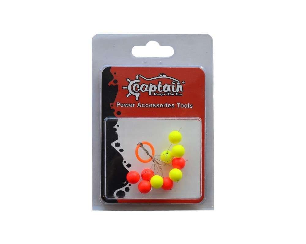 Captain  Renkli Köpük Boncuk Oval 10lu Paket Standart