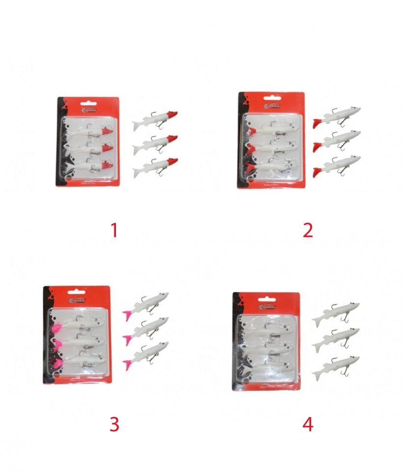 Captain 3066 Pluse Soft 10cm Turna Silikonu 3'lü Set Suni Yem