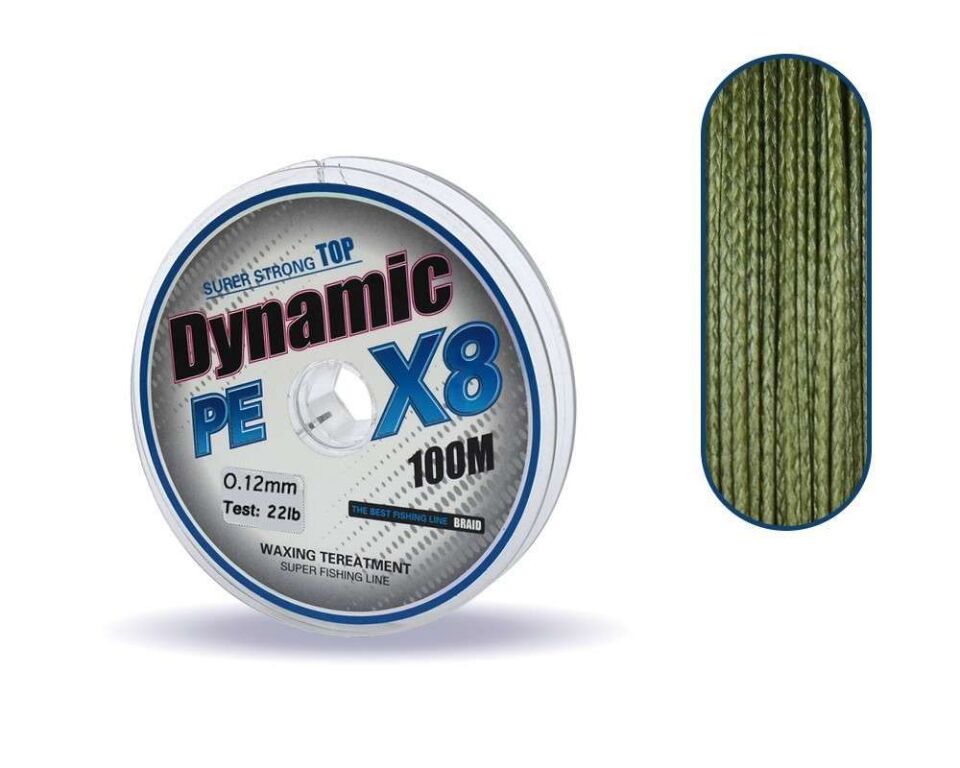 Captain Dynamic Soft PE 8 Örgü İp Misina 100mt Yeşil Standart - 0.08 MM