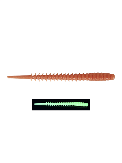 Fujin Bio Worm 6cm Floating Sıvılı Kokulu LRF Silikonu Brown UV Green