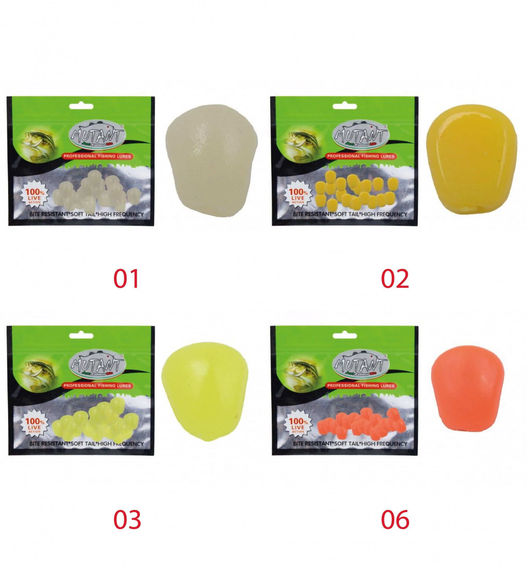 Mutant 3500 Silikon Mısır Pop Corn 1cm 20'li Paket Sazan Yemi