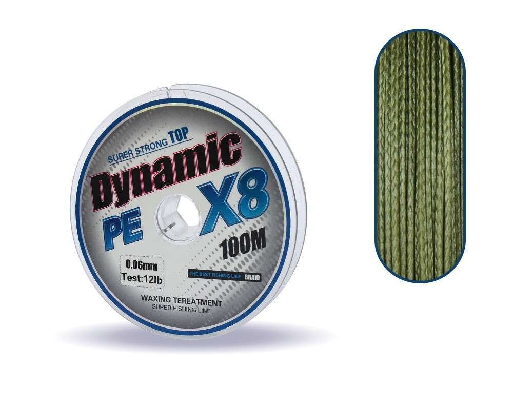 Captain Dynamic Soft PE 8 Örgü İp Misina 100mt Yeşil Standart - 0.35 MM