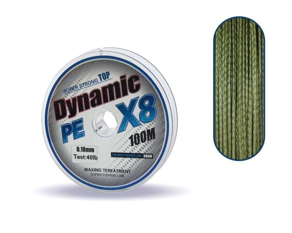 Captain Dynamic Soft PE 8 Örgü İp Misina 100mt Yeşil Standart - 0.20 MM