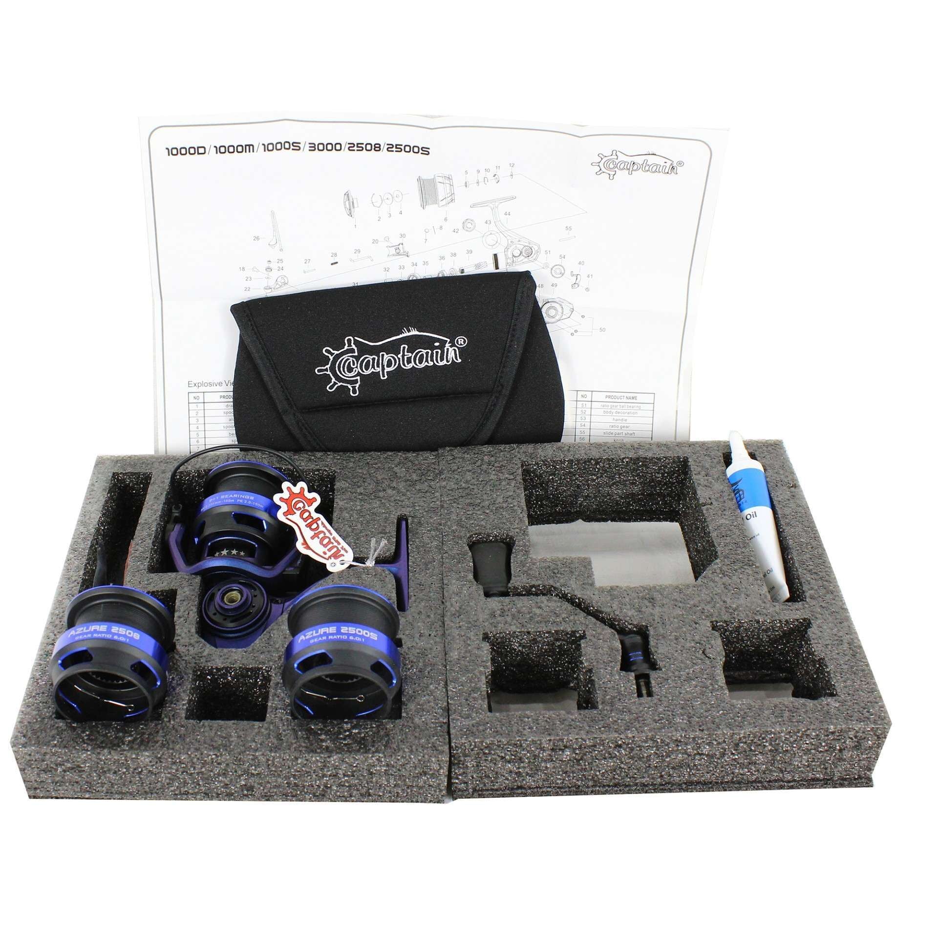 Captain Azure PRO 2500-2508-3000 Spin Makine 9+1 BB