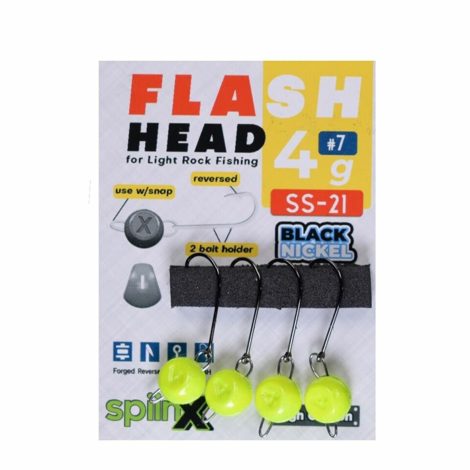 SPIINX FLASH HEAD JIGHEAD UV SARI  3.5G #6 4P