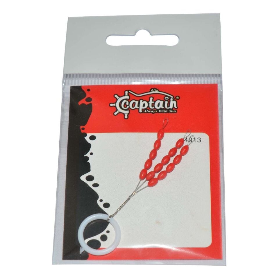 Captain 4913 Stoper 3x5li Paket Kırmızı Silikon Stopper Standart - S