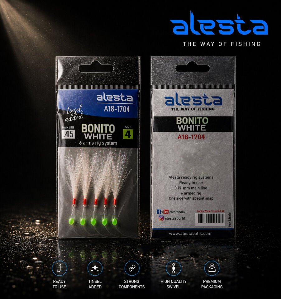 BONITO WHITE TINSEL RIG X0270 6K 0.45 #4