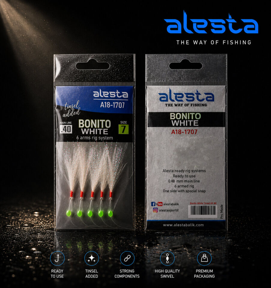 BONITO WHITE TINSEL RIG X0270 6K 0.40 #7