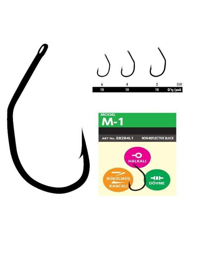 Hayabusa M1 Sazan İğnesi Dövme Teflon Black 10lu Paket