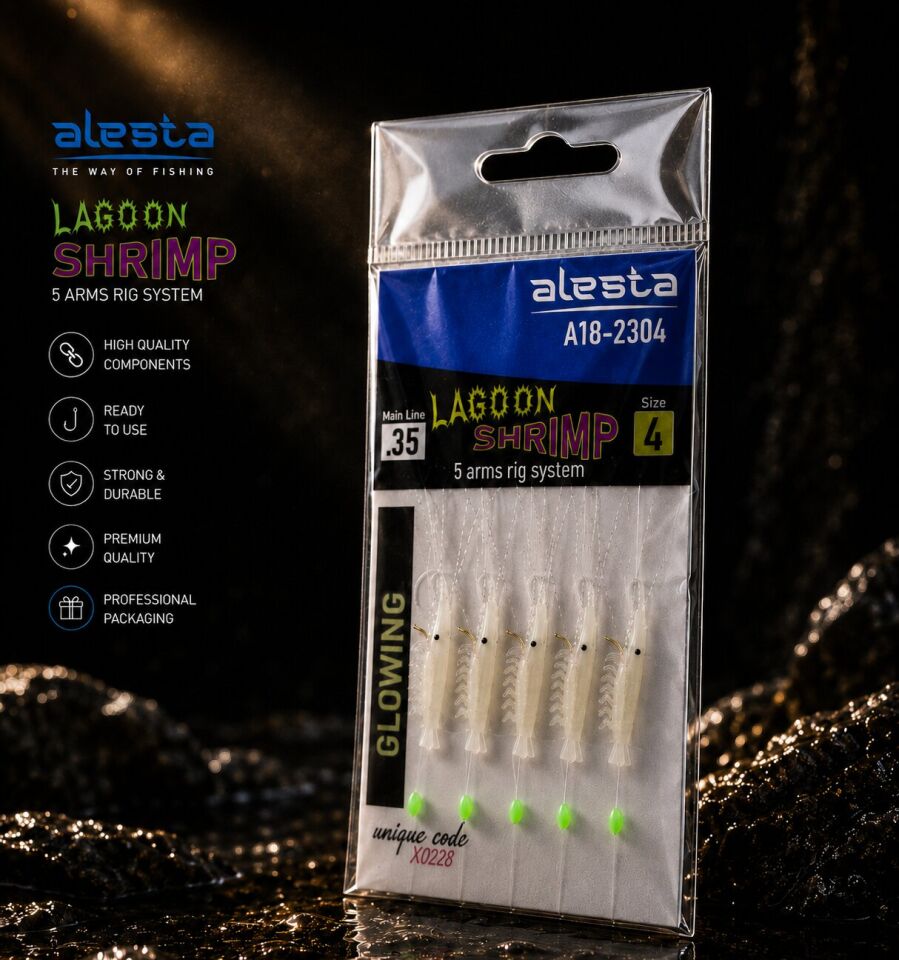 LAGOON SHRIMP RIG X0288 5K 0.35 #4 GLOW