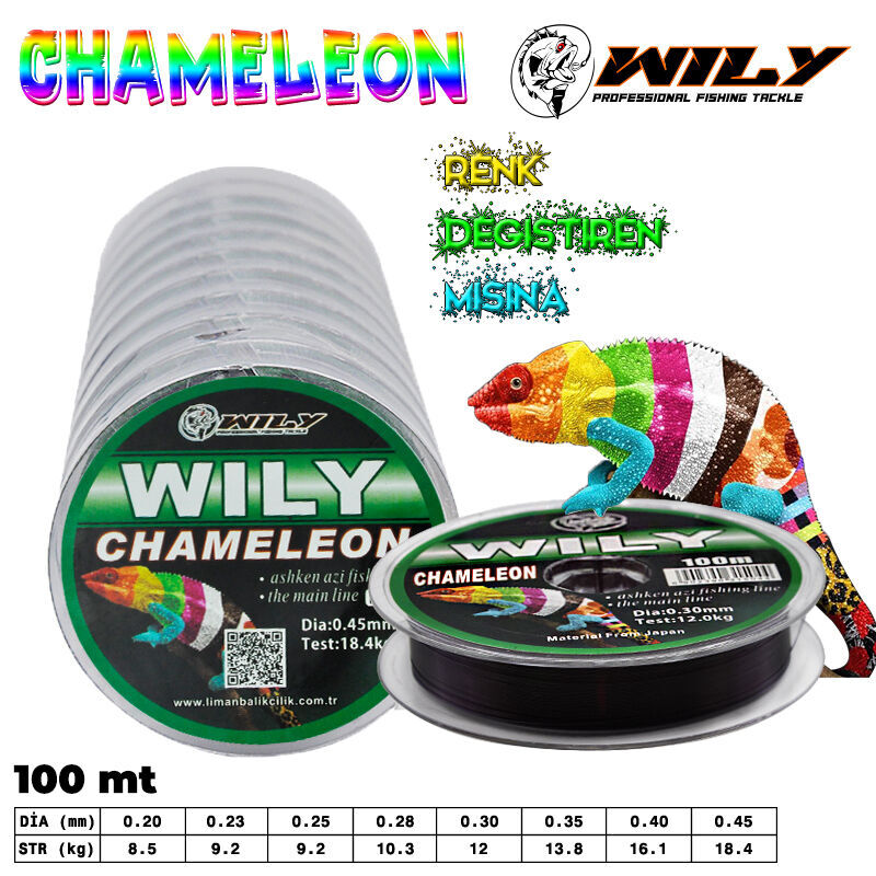 Wily Chameleon Misina 100 mt Devamlı 10 Adetli
